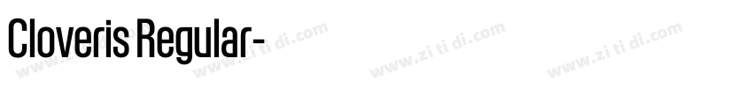 Cloveris Regular字体转换 Cloveris Regular字体转换